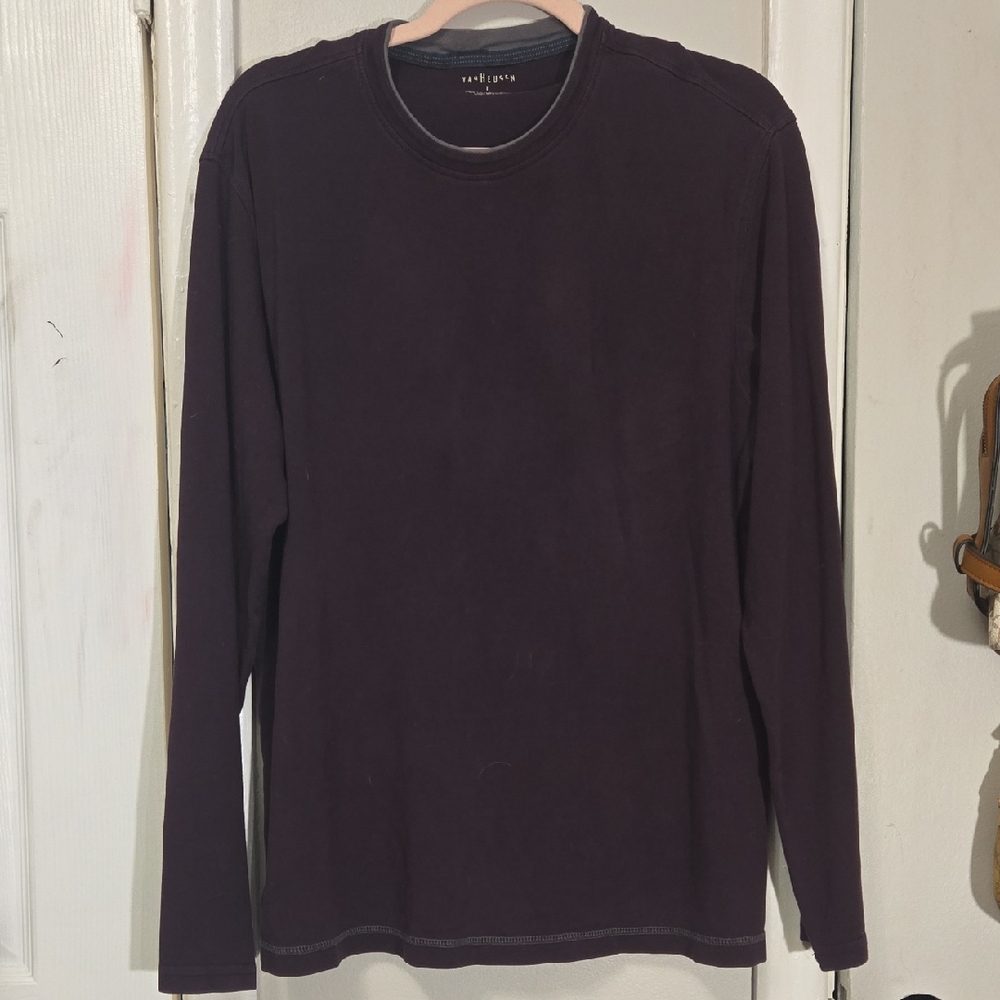 Purple Van Hausen Long Sleeve Cotten Shirt size Large